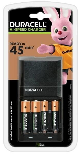 Заряднoe устройство Duracell CEF27 + AA NI-MH 1300 mAh 2шт + AAA NI-MH 750 mAh 2шт (5007500)