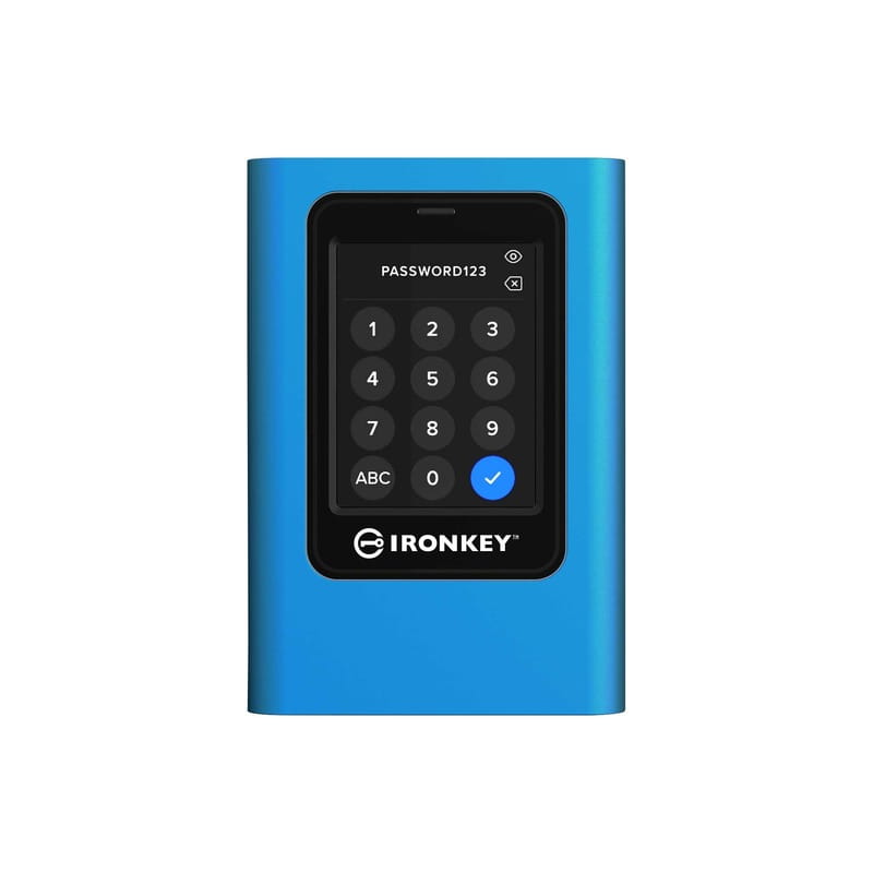 Накопичувач зовнішній SSD Portable USB 3.84TB Kingston IronKey Vault Privacy 80 (IKVP80ES/3840G)