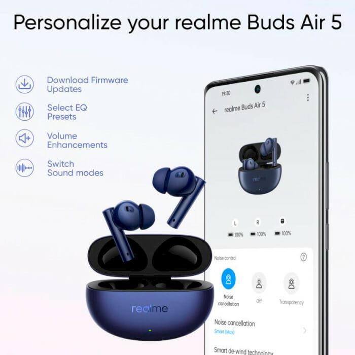 Bluetooth-гарнитура Realme Buds Air 5 Deep Sea Blue (RMA2301-BL)