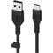 Фото - Кабель Belkin Boost Up Charge Flex USB - USB Type-C (M/M), 2 м, Black (CAB008BT2MBK) | click.ua