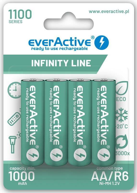Аккумулятор everActive AA/HR06 Ni-MH 1100mAh BL 4шт