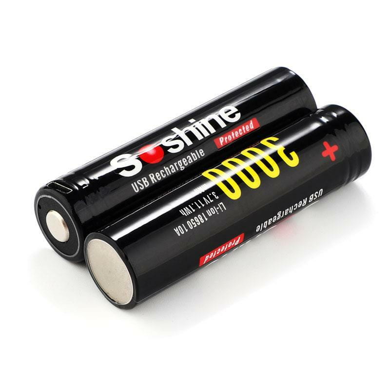 Аккумулятор Soshine 18650 Li-Ion microUSB 3000mAh 1шт