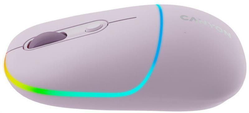 Мышь беспроводная Canyon MW-22 Dual Band RGB Wireless Pearl Rose (CNS-CMSW22PR)