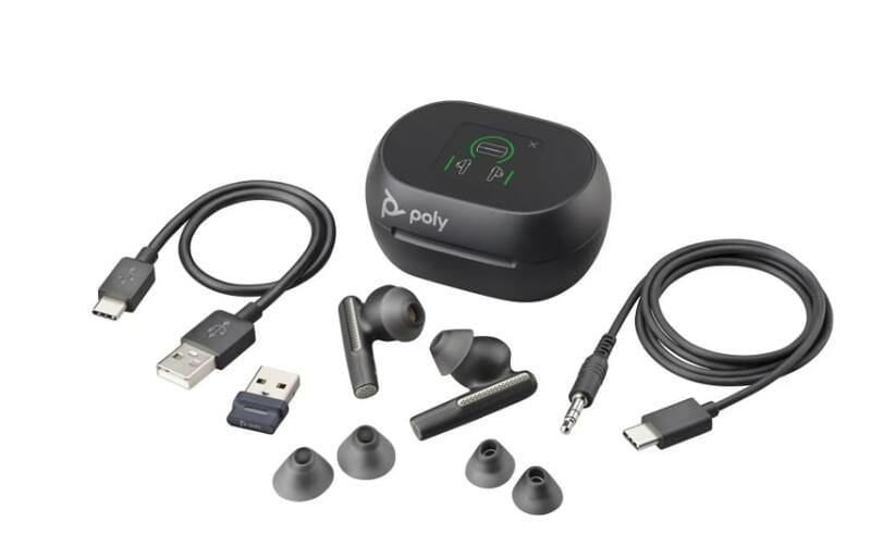 Bluetooth-гарнитура Poly Voyager Free 60+ Earbuds + BT700A + TSCHC Black (7Y8G3AA)