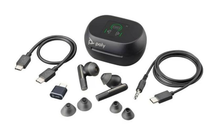 Bluetooth-гарнітура Poly Voyager Free 60+ Earbuds + BT700C + TSCHC Black (7Y8G4AA)