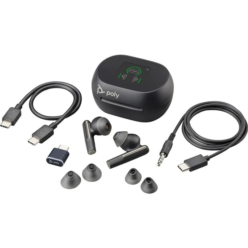 Bluetooth-гарнітура Poly Voyager Free 60+ Earbuds + BT700C + TSCHC Black (7Y8G4AA)