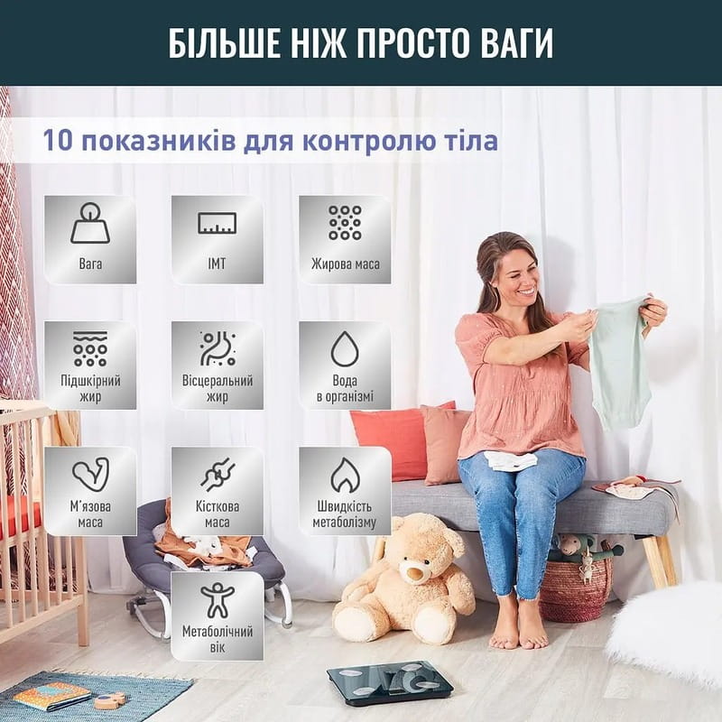 Весы напольные Tefal Goodvibes Life+ BM9620S1