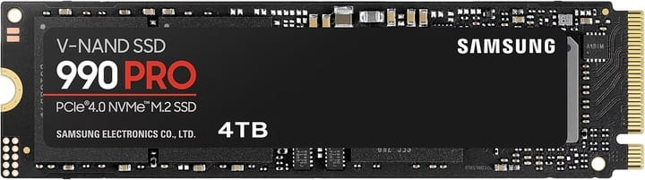 Накопитель SSD  4ТB Samsung 990 PRO M.2 2280 PCIe 4.0 x4 NVMe V-NAND MLC (MZ-V9P4T0BW)