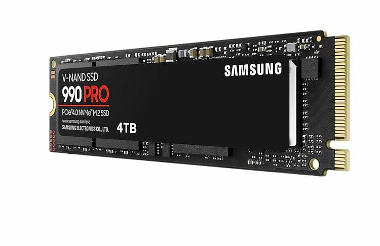 Накопитель SSD  4ТB Samsung 990 PRO M.2 2280 PCIe 4.0 x4 NVMe V-NAND MLC (MZ-V9P4T0BW)