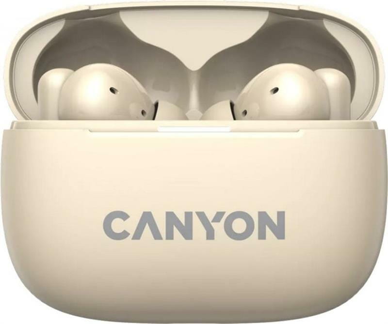 Bluetooth-гарнітура Canyon OnGo TWS-10 ANC ENC Beige (CNS-TWS10BG)