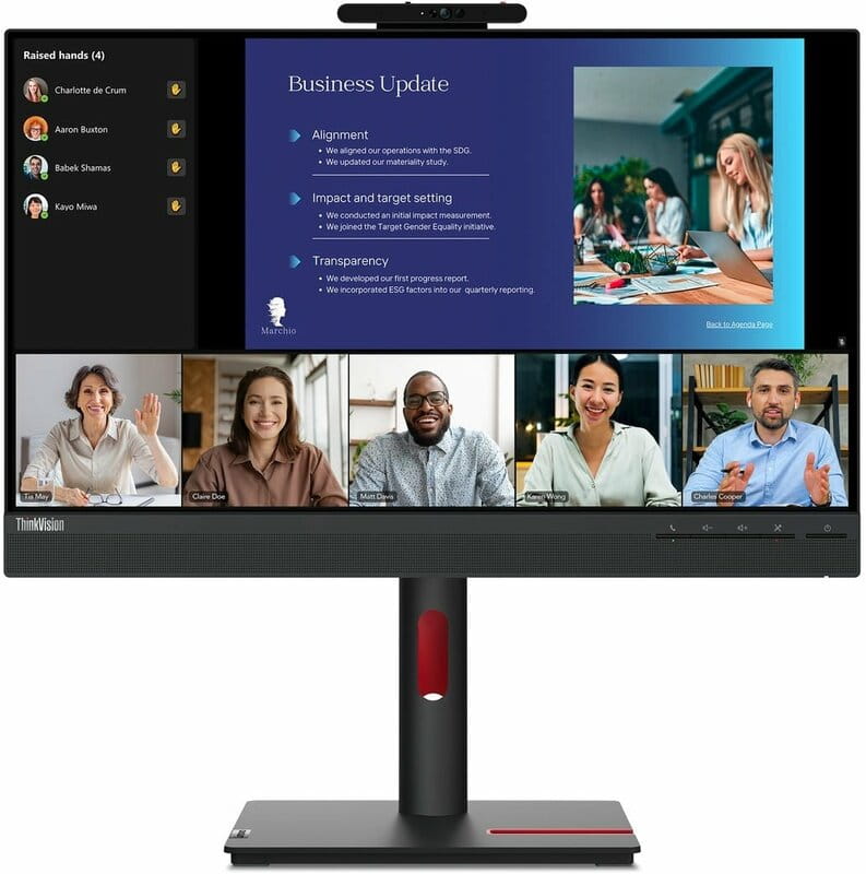 Монiтор Lenovo 23.8" T24v-30 (63D8MAT3UA) IPS Black