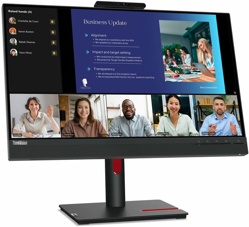 Монiтор Lenovo 23.8" T24v-30 (63D8MAT3UA) IPS Black