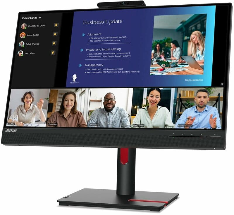 Монiтор Lenovo 23.8" T24v-30 (63D8MAT3UA) IPS Black