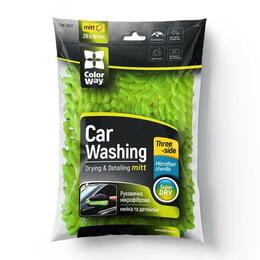 Рукавичка ColorWay з мікрофібри для миття та полірування автомобіля, двостороння (CW-2417)
