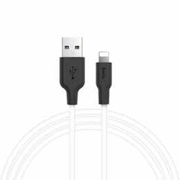 Кабель Hoco X21 Plus Silicone USB - Lightning (M/M), 1 м, Black/White (D25701)