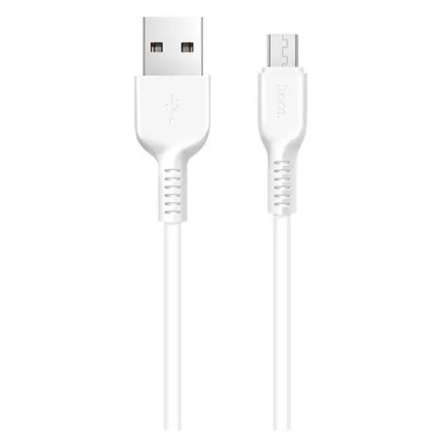 Кабель Hoco X20 Flash USB - microUSB (M/M), 1 м, White (D21032)