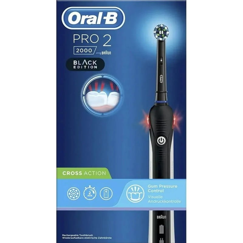 Зубная электрощетка Braun Oral-B Pro2 2000 D 501.513.2 BK Cross Action