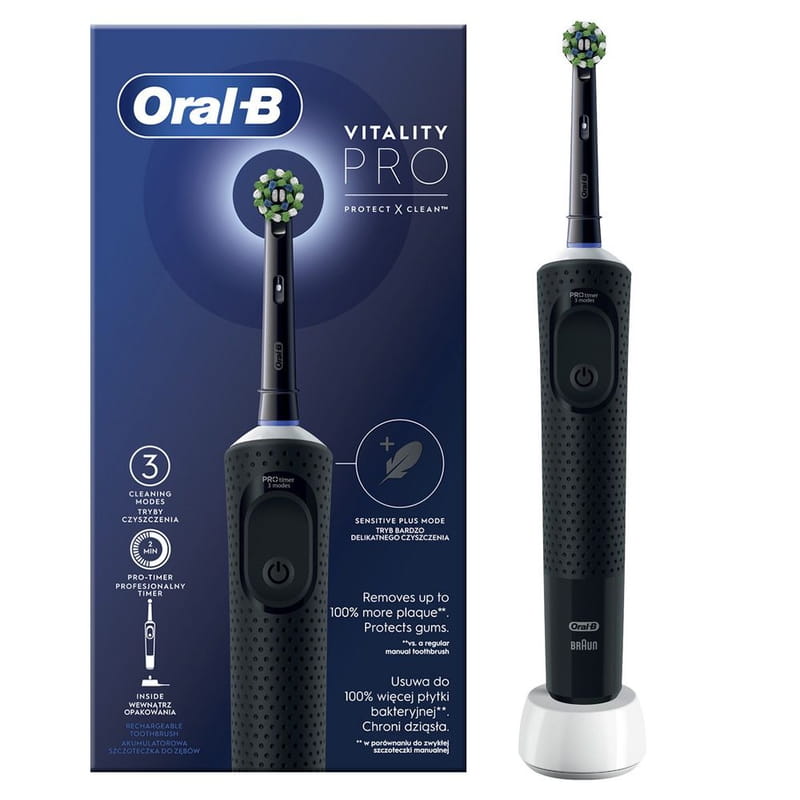 Зубная электрощетка Braun Oral-B Vitality D103.413.3 Pro Protect X Clean Cross Action Black