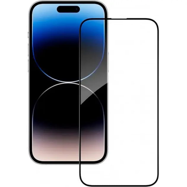 Защитное стекло для Apple iPhone 15/14 Pro Black, 0.3 мм, 5D/10D (Z26655) без упаковки