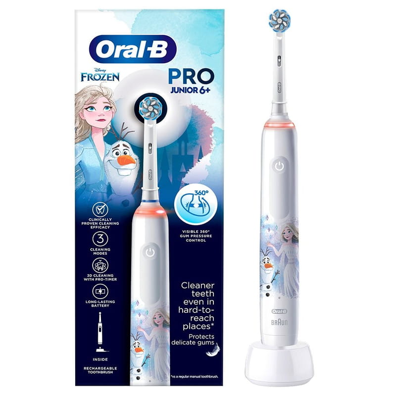 Зубна електрощітка Braun Oral-B Pro Junior Frozen D505.513.Z3K Sensi Ultra Thin