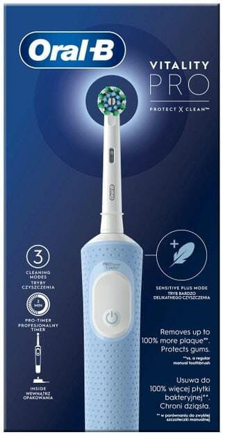 Зубна електрощітка Braun Oral-B Vitality D103.413.3 Pro Protect X Clean Cross Action Blue