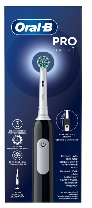Зубная электрощетка Braun Oral-B Pro1 D305.513.3X CrossAction Black