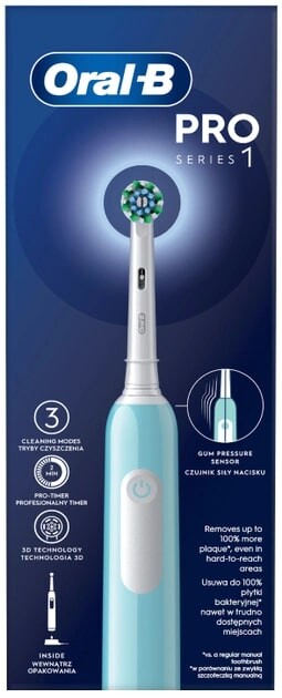 Зубная электрощетка Braun Oral-B Pro1 D305.513.3X CrossAction Blue