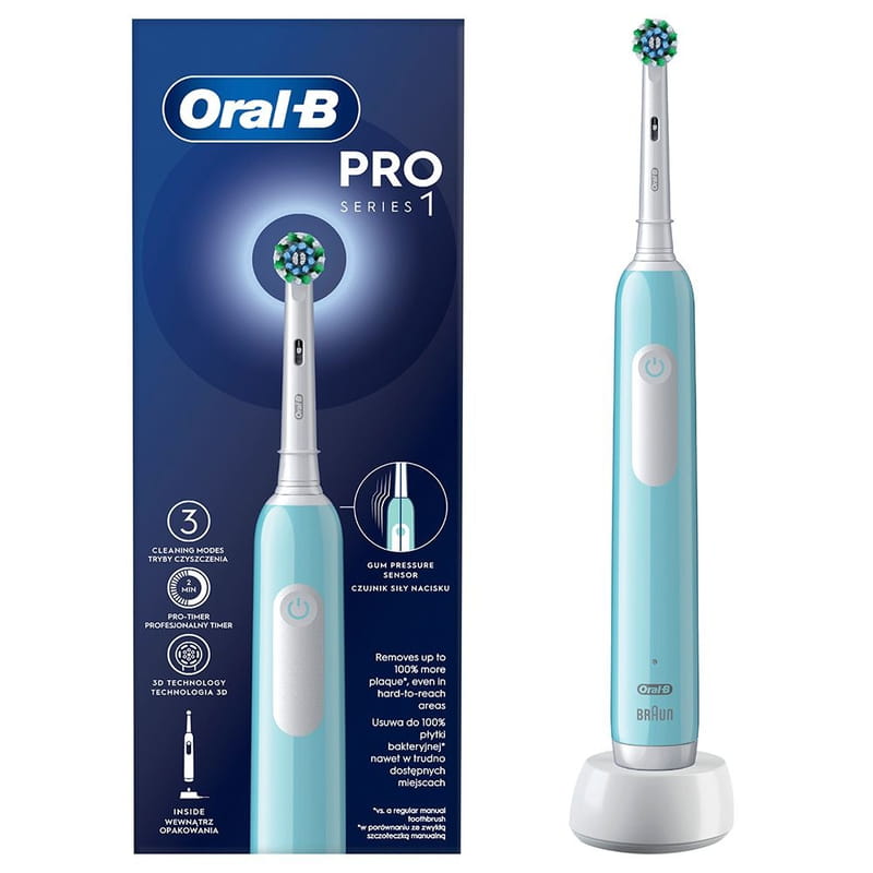 Зубная электрощетка Braun Oral-B Pro1 D305.513.3X CrossAction Blue