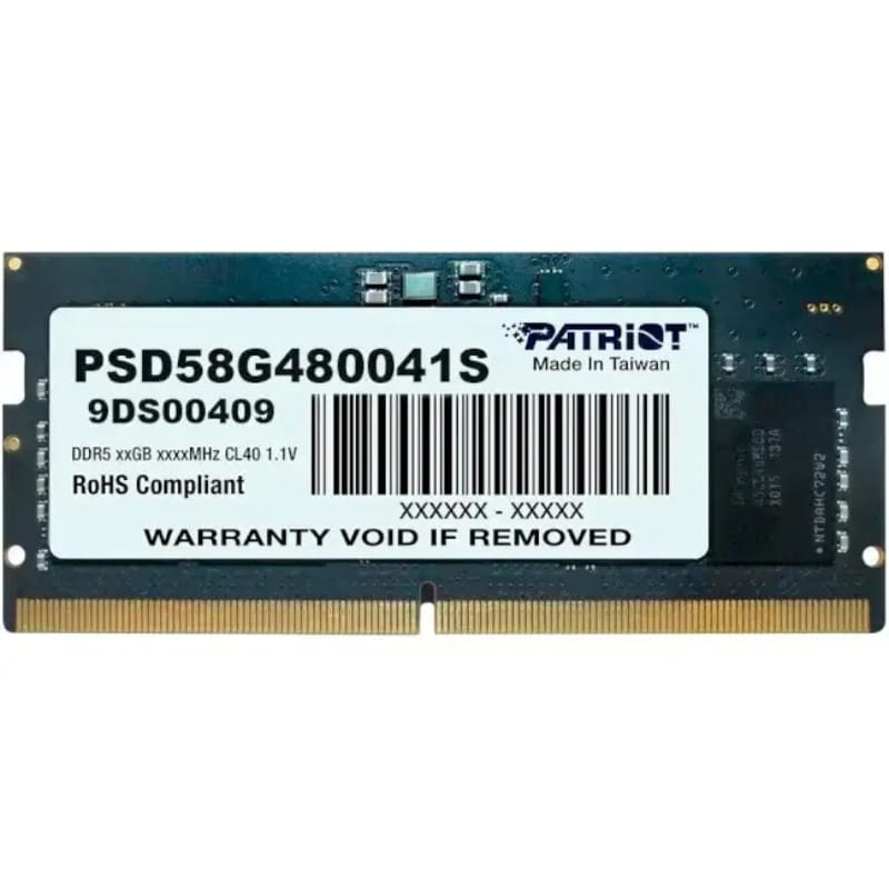 Модуль пам`яті SO-DIMM 8GB/4800 DDR5 Patriot Signature Line (PSD58G480041S)