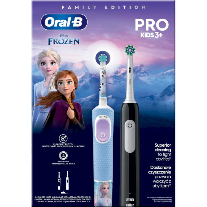 Набор зубных щеток Braun Oral-B Pro Series 1 D305.513.3 + Pro Kids D103.413.2K Frozen (Family Edition)