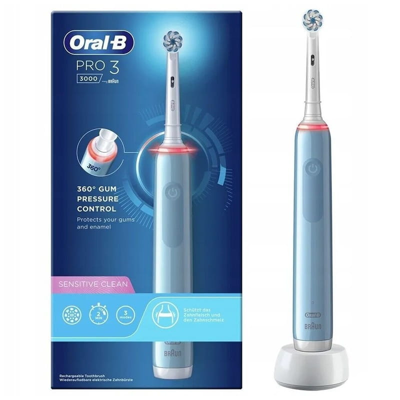 Зубная электрощетка Braun Oral-B Pro3 3000 D505.513.3 Sensitive Blue