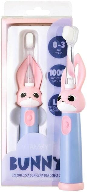 Зубна електрощітка Vitammy Bunny Light Pink (від 0 - 3 років)