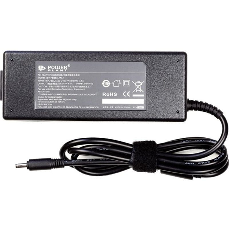 Блок живлення PowerPlant для ноутбука Dell 220V, 19.5V 130W 6.7A, 4.5x3.0 (DL130G4530)