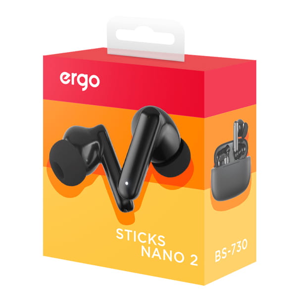 Bluetooth-гарнiтура Ergo BS-730K Sticks Nano 2 Black