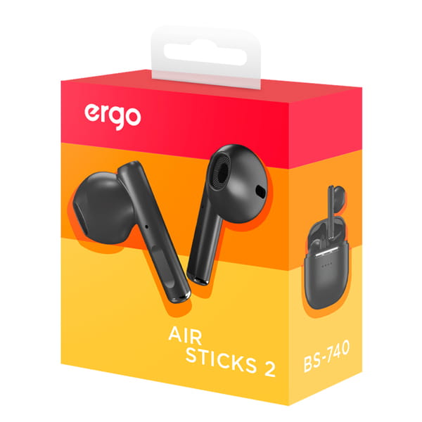 Bluetooth-гарнiтура Ergo BS-740K Air Sticks 2 Black