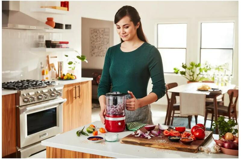 Кухонный миникомбайн KitchenAid 5KFCB519EER красный