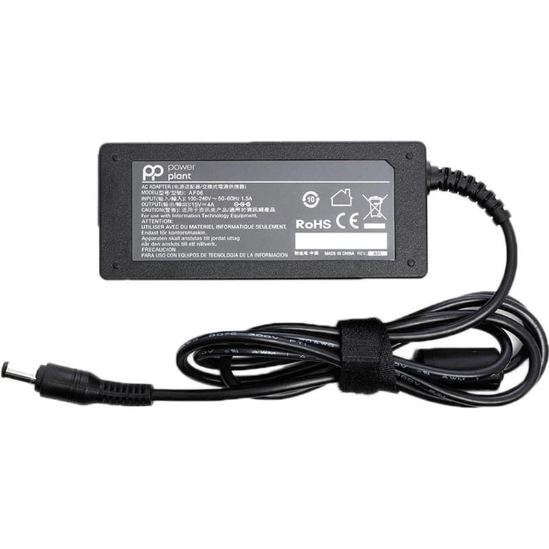 Блок питания PowerPlant для ноутбука Toshiba 220V, 15V 60W 4A, 6.3х3.0 (TO60C6330)