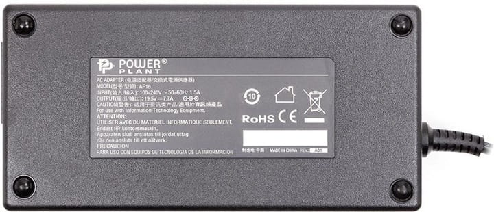 Блок питания PowerPlant для ноутбука HP 220V, 19.5V 150W 7.7A, 4.5х3.0 (HP150G4530)