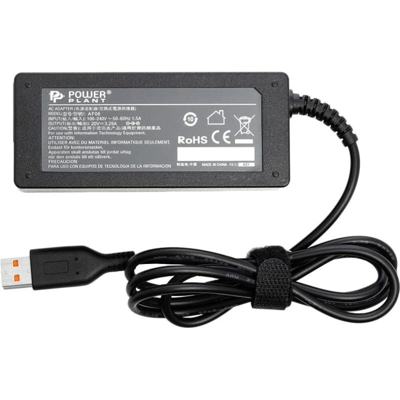 Блок питания PowerPlant для ноутбука IBM/Lenovo 220V, 20V 65W 3.25A, Yoga3 (IB65HYOGA)