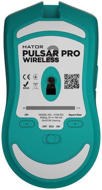 Мышь беспроводная Hator Pulsar 2 Pro Wireless Mint (HTM-533)