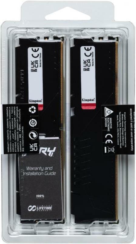 Модуль пам`яті DDR5 2x16GB/6400 Kingston Fury Beast Black (KF564C32BBK2-32)