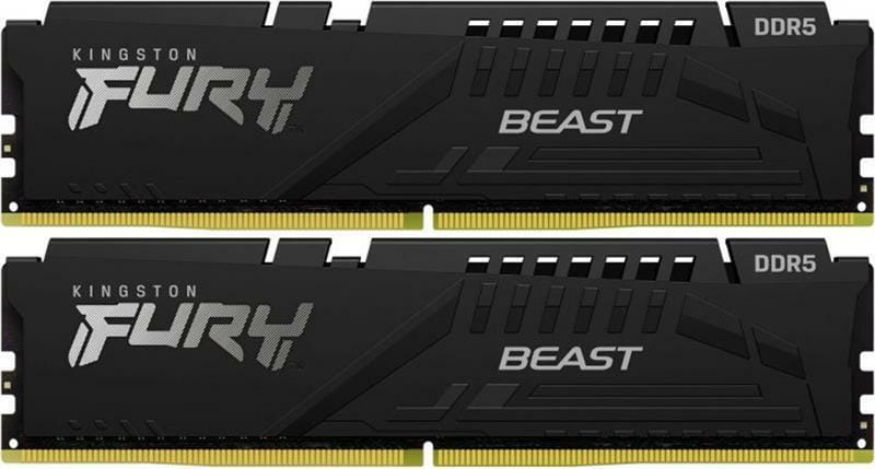 Модуль памяти DDR5 2x32GB/6400 Kingston Fury Beast Black (KF564C32BBK2-64)