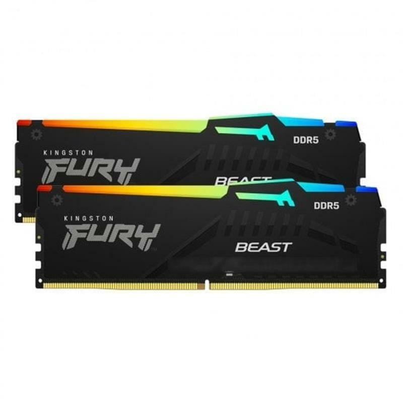 Модуль пам`яті DDR5 2x16GB/6000 Kingston Fury Beast RGB (KF560C30BBAK2-32)