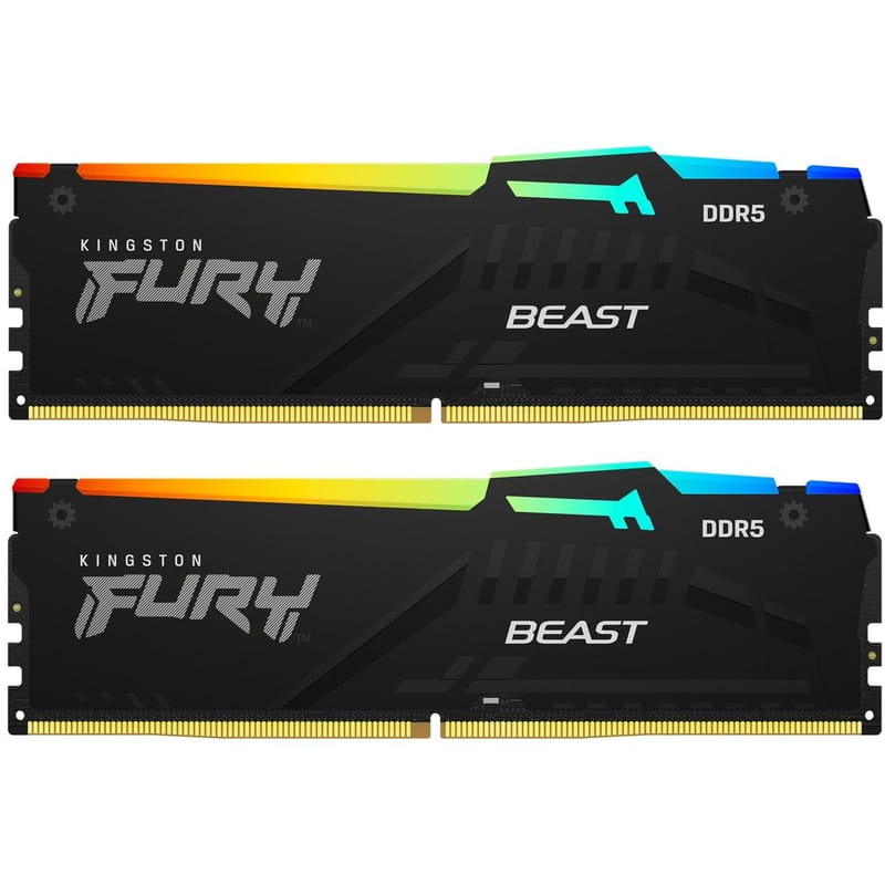 Модуль пам`яті DDR5 2x16GB/6000 Kingston Fury Beast RGB (KF560C30BBAK2-32)