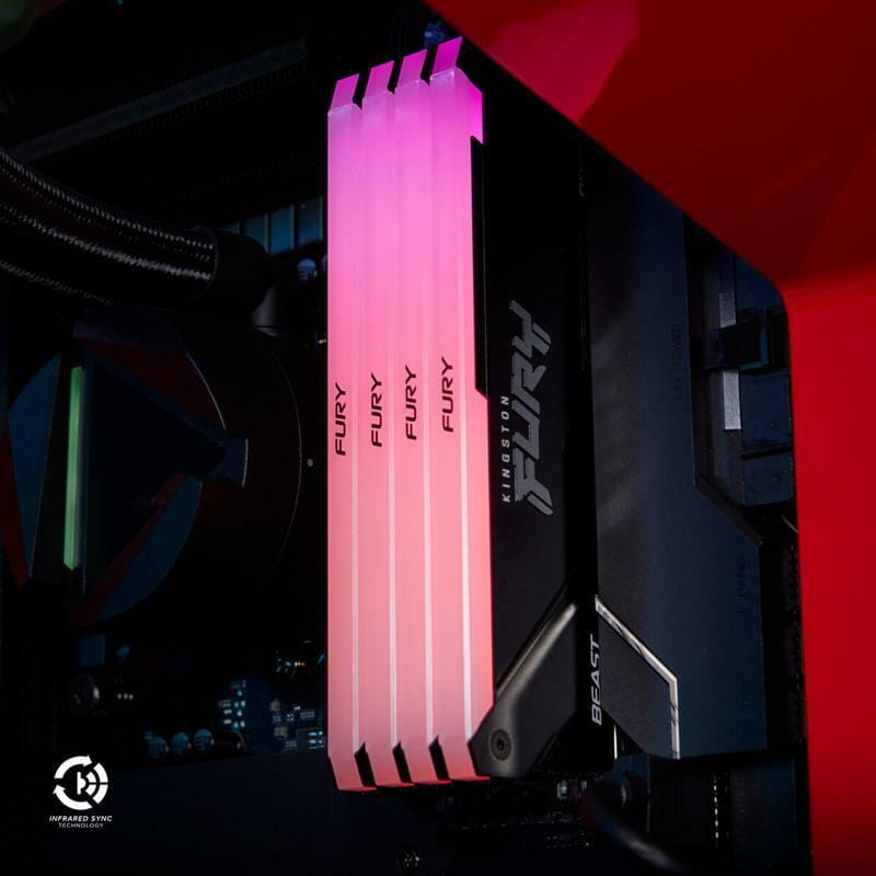 Модуль пам`яті DDR4 2x16GB/3200 Kingston Fury Beast RGB (KF432C16BB2AK2/32)