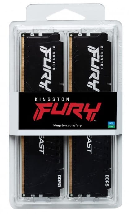 Модуль памяти DDR5 2x8GB/5200 Kingston Fury Beast Black (KF552C36BBEK2-16)