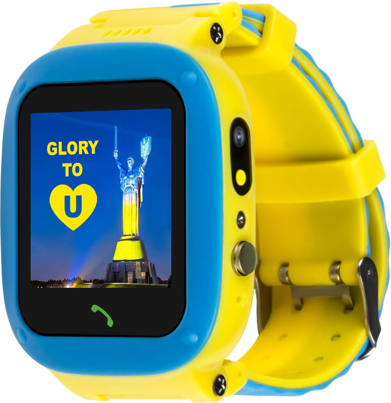 Детские смарт-часы AmiGo GO004 Glory Splashproof Camera+LED Blue Yellow