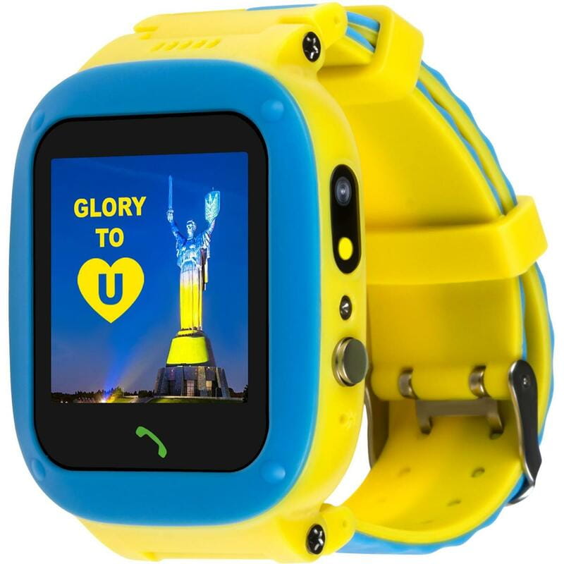 Детские смарт-часы AmiGo GO004 Glory Splashproof Camera+LED Blue Yellow