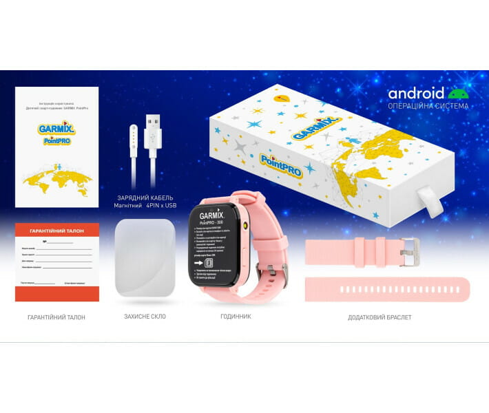 Детские смарт-часы Garmix PointPRO-300 4G/GPS/WiFi Pink