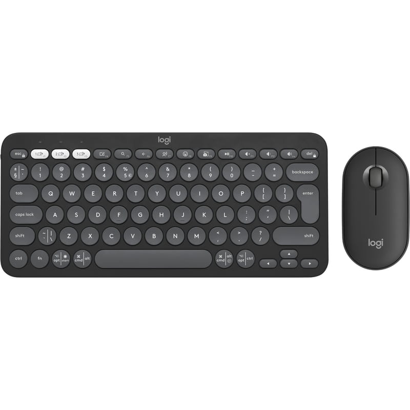 Комплект (клавиатура, мышь) беспроводной Logitech Pebble 2 Combo Graphite (920-012239)